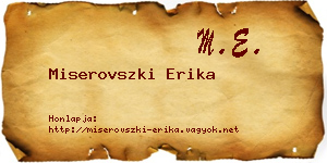 Miserovszki Erika névjegykártya